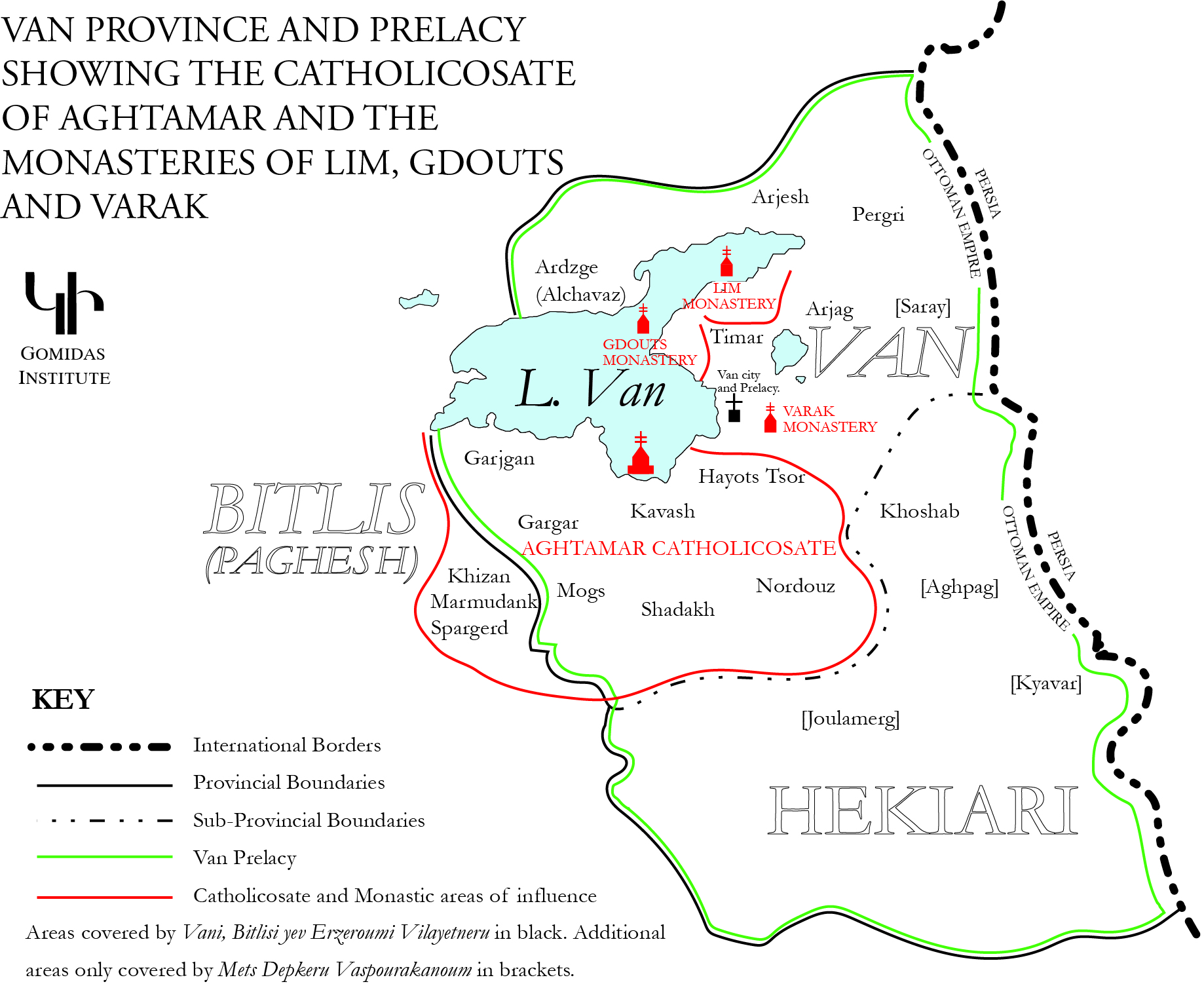 Prelacy, Catholicosate, Monasteries